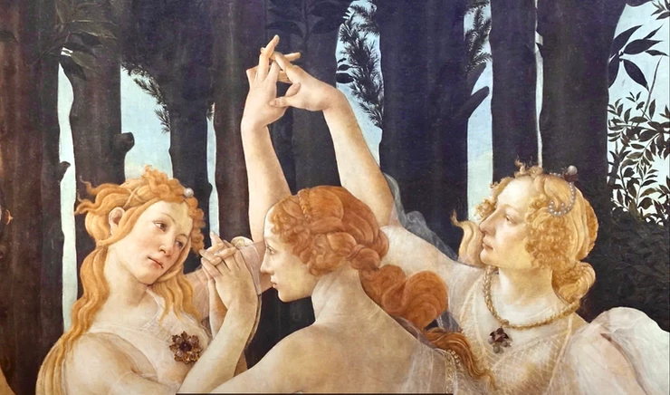 Botticelli, detail of Primavera, 1482