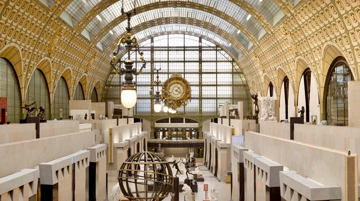 Hall of Sculptures in the Musee d'Orsay in Paris