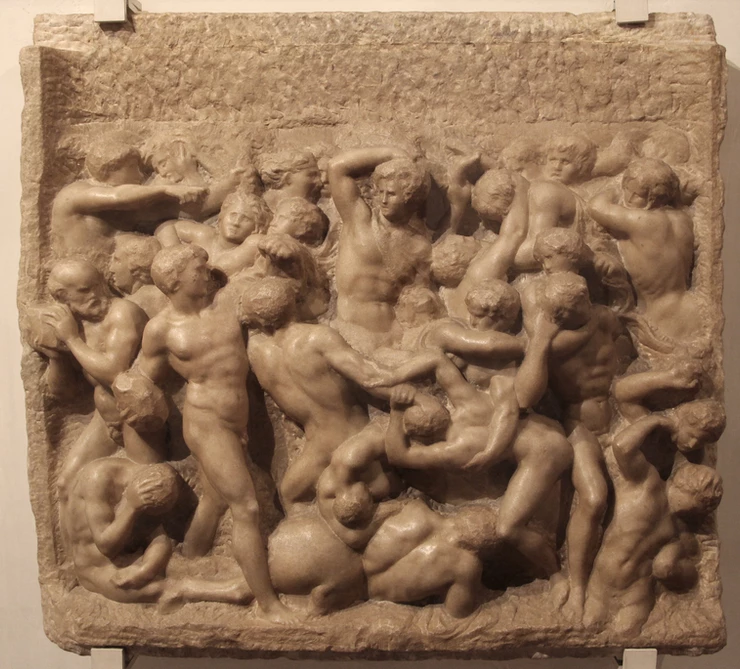 Michelangelo, Battle of the Centaurs, 1492