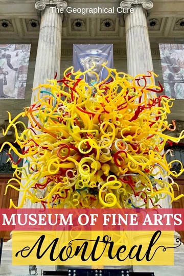 Pinterest pin for guide to the Montreal Museum of Fine Art