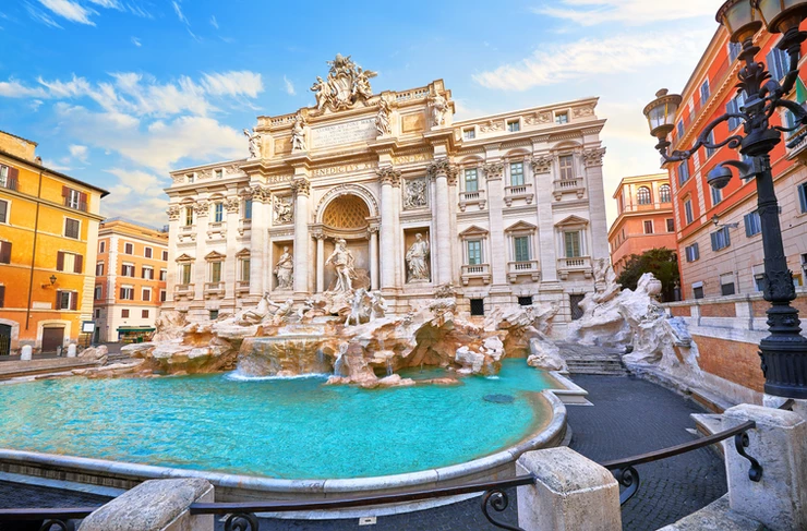 the iconic Trevi Fountain
