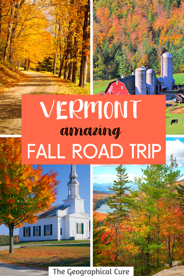 Pinterest pin for ultimate guide to a 7 day Vermont road trip