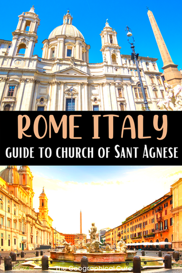Pinterest pin graphic for ultimate guide to the Church of Sant'Agnese in Rome Italy
