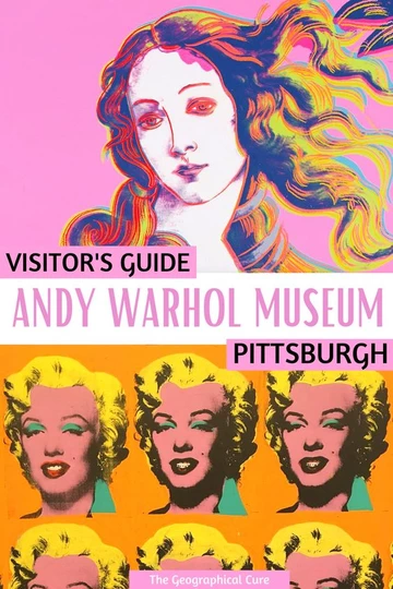 Pinterest pin for guide to the Andy Warhol Museum