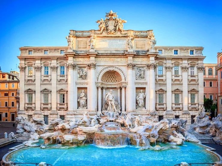 the iconic Trevi Fountain in Rome