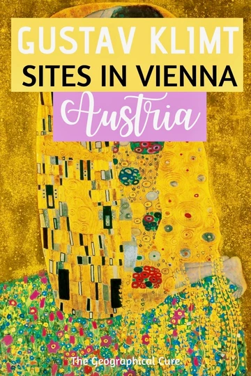 Pinterest pin for famous Klimt paintings in Viena