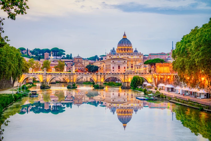 St. Peter's Basilica and the Bridge of Angels