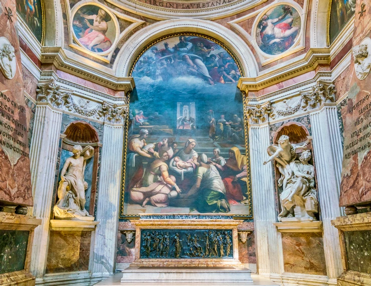 the Chigi Chapel, with sculptures by Bernini