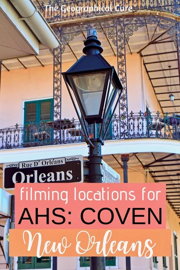 Pinterest pin for American Horror Story filming locations in New Orleans