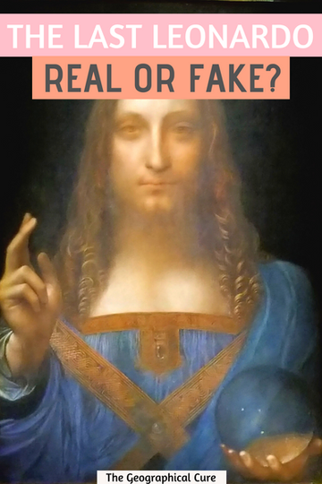 Pinterest pin for analysis of Salvator Mundi