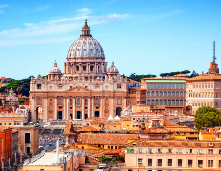 St. Peter's Basilica, the most beautiful church in Rome Italy