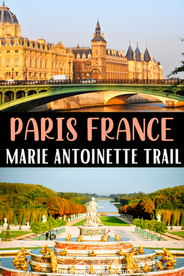 pin for guide to the Marie Antoinette trail in France