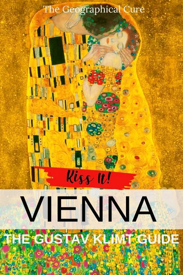 Pinterest pin for famous Klimt paintings in Viena