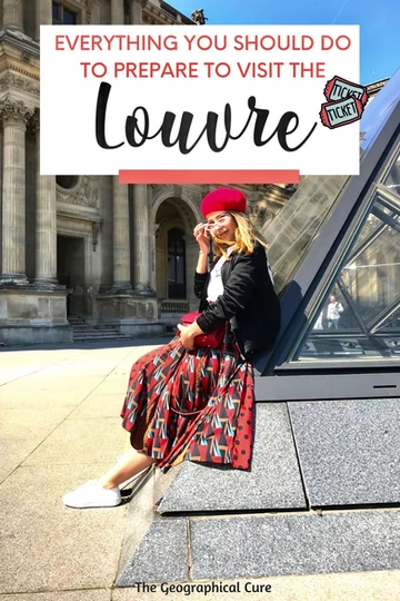 Pinterest pin for tips for visiting the Louvre