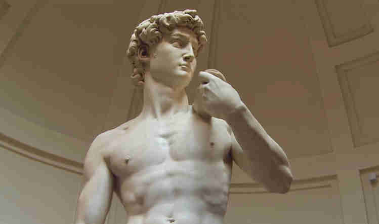 Michelangelo's David in the Accademia Gallery