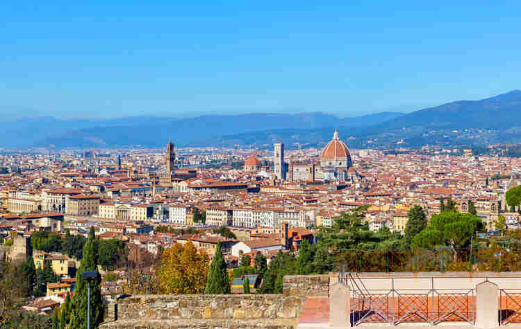 view of Florence from San Miniato al Monte