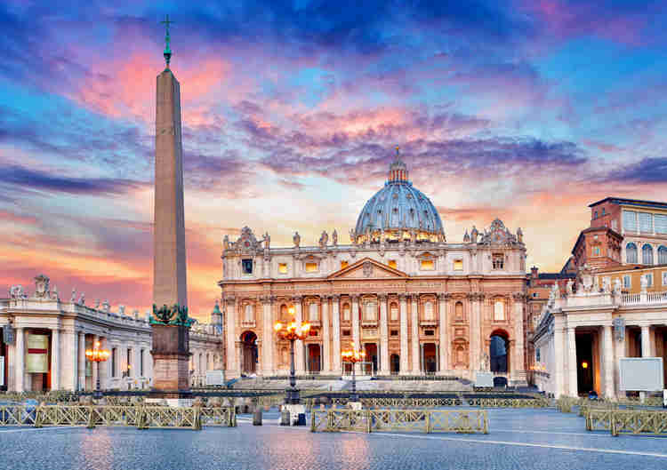 the stunning Basilica of St. Peter's, seen from St. Peter's Square