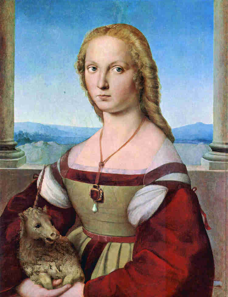 Raphael's Young Woman With a Unicorn in Rome's Borghese Gallery