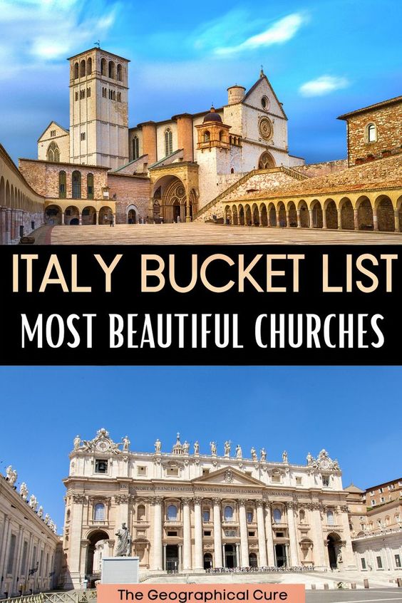 Pinterest pin for most beautiful churches in Italy
