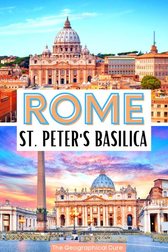 Pinterest pin for guide to St. Peter's Basilica in Vatican City