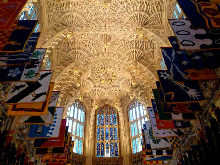 the fan vaulted ceiling of the Henry VII Chapel