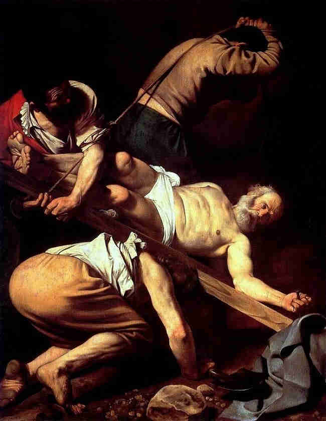 Caravaggio, The Crucifixion of St. Peter, 1600