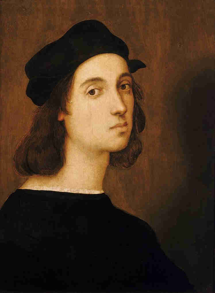Raphael Self Portrait  in the Uffizi Gallery in Florence