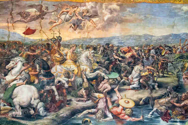Raphael and Workshop, Battle of the Milvian Bridge, 1520-24