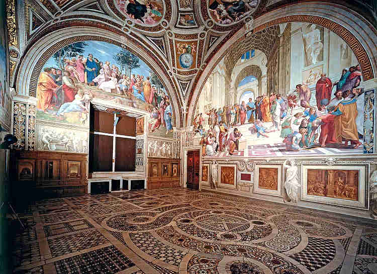 two frescos in the Room of the Signature