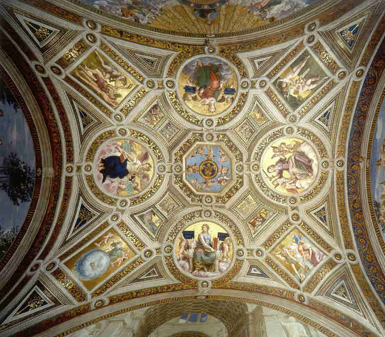 the ceiling of the Room of the Signature