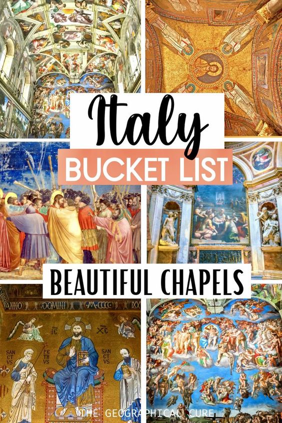 Pinterest pin for guide to the most beautiful chapels  in Italy
