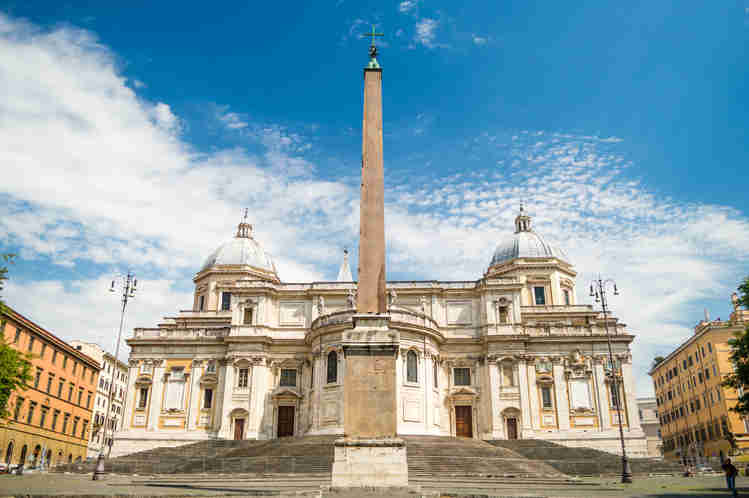 Piazza dell' Esquilino and the rear facade of the Basilica di Santa Maria Maggiore