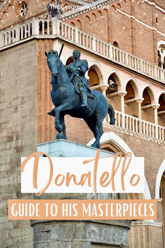 Pinterest pin for guide to the masterpieces and art works of Donatello
