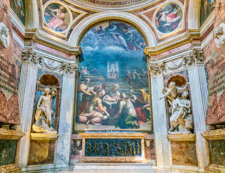 the Chigi Chapel in Santa Maria del Popolo