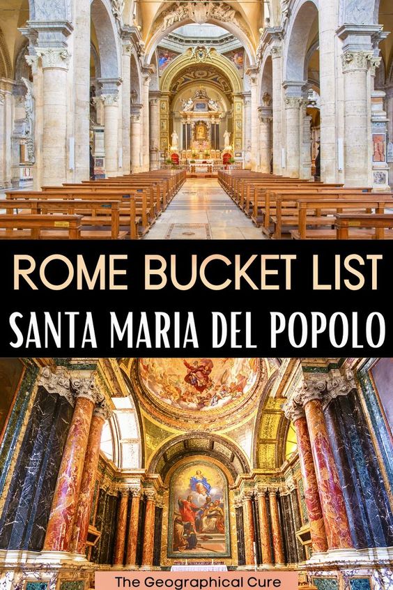 Pinterest pin for guide to Santa Maria del Popolo