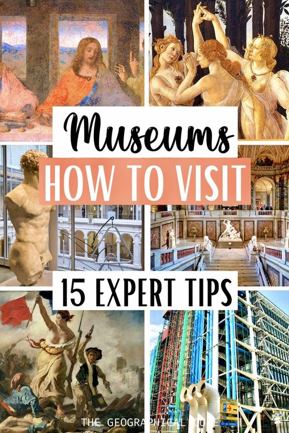 Pinterest pin for tips for visiting a museum