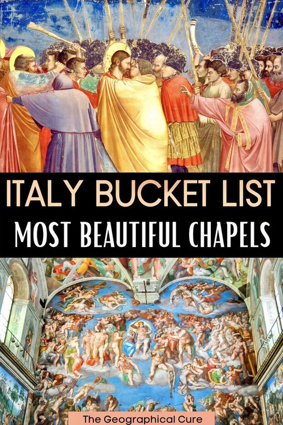 Pinterest pin for the best chapels in Italy