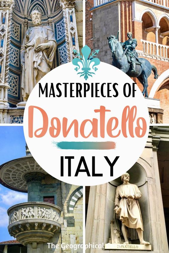 Pinterest pin fro guide to the famous art works and masterpieces of Donatello