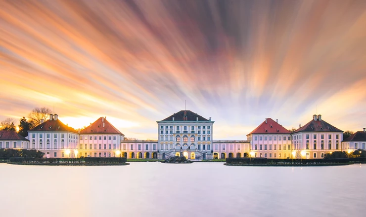 Nymphenburg Palace, about 30 minutes outside Munich. This is Ludwig's birthplace.