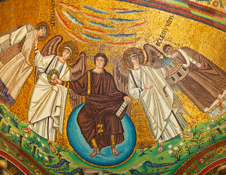 mosaic of Jesus in the Basilica of San Vitale in Ravenna
