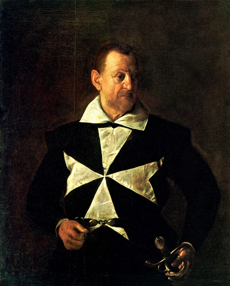Caravaggio, Portrait of a Knight of Malta, 1608 -- in Florence's Pitti Palace