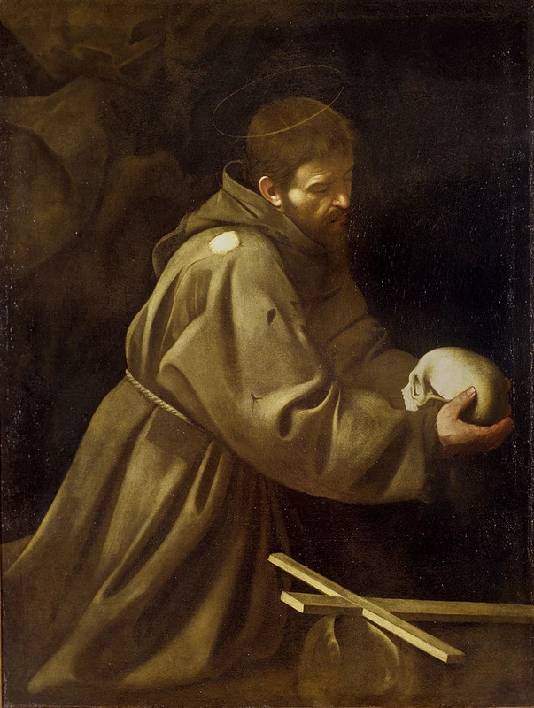 Caravaggio, The Meditaion of St. Francis, 1605