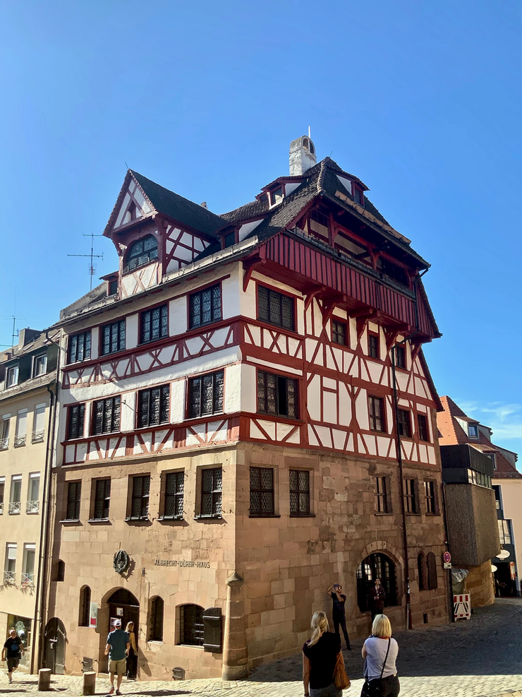 Albrecht Durer Museum in Nuremberg. Check your bag if you want to enter.