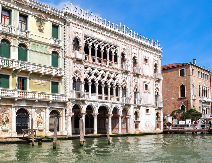 the Gothic Ca' d'Oro on Venice's Grand Canal