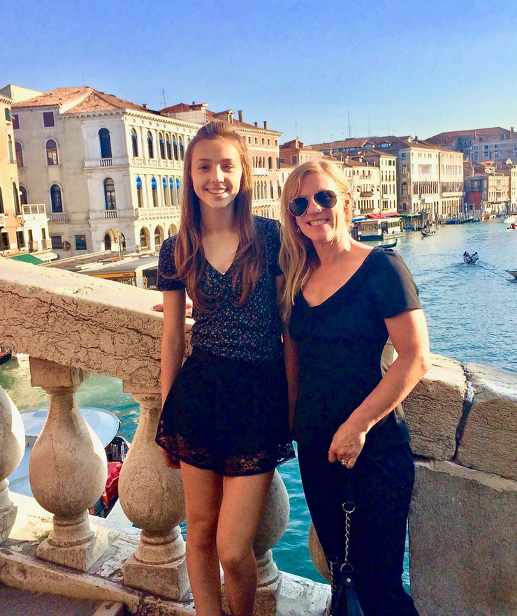 my daughter and I admiring the Grand Canal