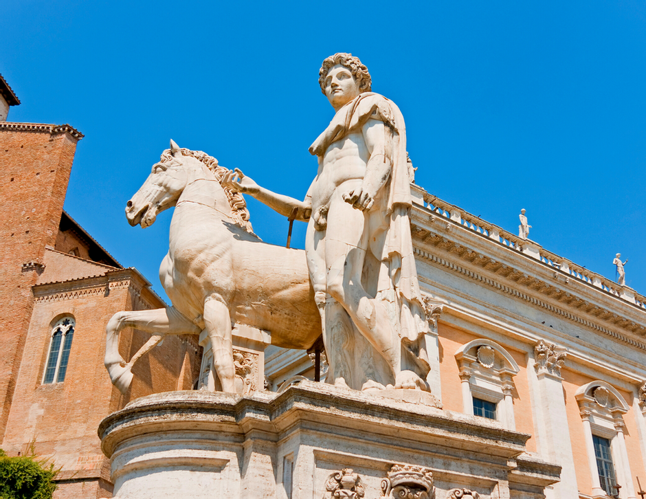 Statue of Castor and Horse on Capitoline Hill