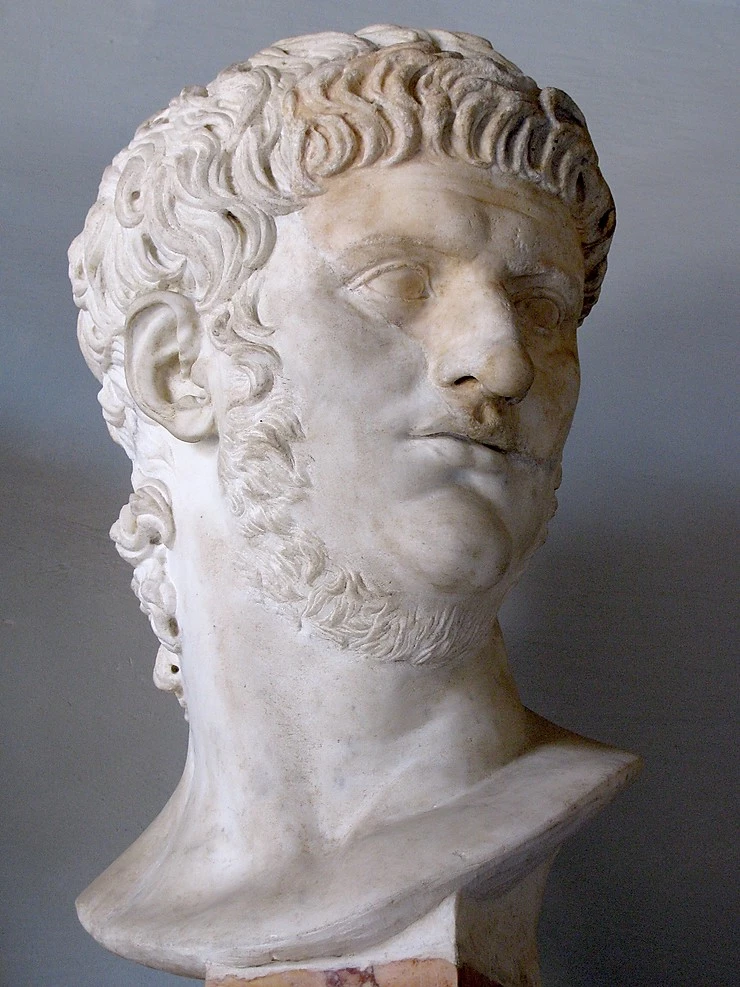 bust of the bad boy Emperor Nero, who has few extant statues since his memory was damned 
