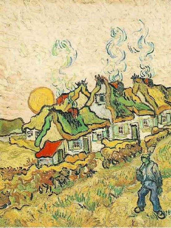 Vincent Van Gogh, Thatched Cottages in the Sunshine
