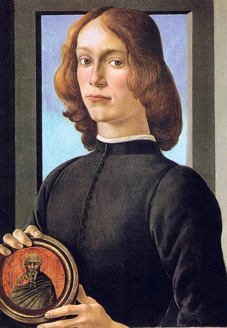 Botticelli, Man Holding a Roundel, late 1470s to early 1480s -- sold for $92 million in 2021