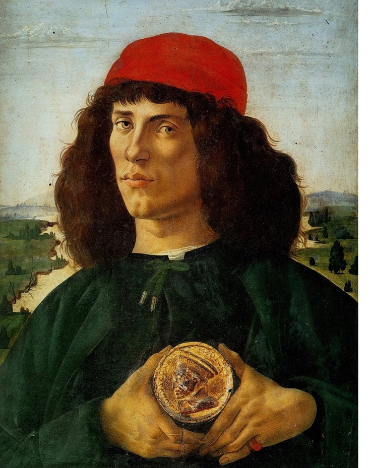 Botticelli, Portrait of a Man with a Medal, 1475